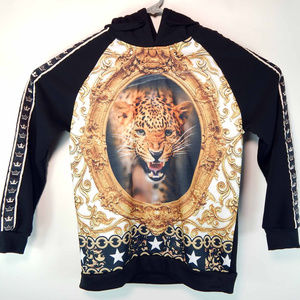 Tiger Hoodie Sweatshirt Versace Style Old Skool M